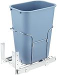 VEVOR Pull-Out Trash Can, 35L Single Bin, Under Mount Kitchen Waste Container with Slide, Handle and Door Mounting Kit, 110 lbs Load Capacity Heavy Duty Garbage Recycling Bin for Kitchen Cabinet, Sink