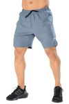 FUAARK Double Layer 2 in 1 Sports Shorts with Inner Tights for Men Gym Tight Short with Pocket (Medium, Blue)