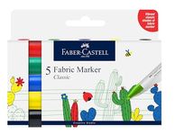 Faber-Castell CREATIVE STUDIO FABRIC MARKER- CLASSIC SET OF 5