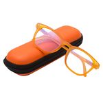 EYEGUARD Blue Light Blocking Computer Glasses for Kids,UV Protection Anti Eyestrain Lens for Boys and Gilrs(5-12 Years Old), Orange, Orange