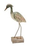 Deco 79 Polystone Bird Decorative Sculpture Home Decor Statue, Accent Figurine 10" x 4" x 20", Blue