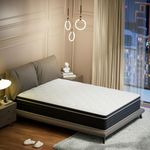 Mattelux Single Mattress Medium Firm Spring Mattress - 10.3 Inch Hybrid Mattress 3FT - Ideal for Adults & Kids-Single Size Mattress 90x190x26CM (3FT Single（90x190x26cm）)