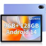 DOOGEE U10 2024 Newest Android 14 10" Tablet 9GB RAM+128GB ROM 1TB TF, Bluetooth 5.0 WIFI 6 Tablet, Android Tablets 1280x800 HD IPS Screen, OTG, Type C, 3.5mm Heakphone Jack, Tablet PC 2024 - Purple