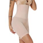 GOLD CARP Women's Shapewear Tummy Control Body Shaper High Waist Butt Lifter Panties Seamless Slimming Underwear Beige1 M-L US(4-8)