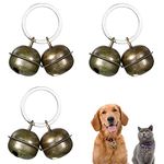 Hotop 3 Set Extra Loud Cat and Dog Bells Pet Tracker Bells Dog Bells for Collar Pet Tracker for Cats Bell Black Cat Bell Pets Collar Charm Pendant Bells for Dogs Cats Harness Training (Medium)