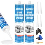 RV Roof Sealant, 10 oz Self-Leveling Lap Sealant White, Camper & Trailer Roof Leak Repair, Caulking for RV Roofing Maintenance, 2 Pack