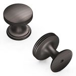 Hickory Hardware P2140-VB-10B American Diner Collection Knob 1 Inch Diameter, Vintage Bronze, 10 Each