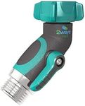 2WAYZ 45° Metal Hose Elbow, Hose Adapter, Hose Angle Connector, Water Hose Shut Off Valve, Heavy Duty