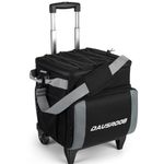 DAUSROOB Cooler with Wheels Rolling Cooler Insulated Soft Side Cooler on Wheel Leakproof Wheeled Travel Ice Chest Camping Cooler with Upgraded Stability (Black/gray)