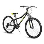 Hiland 24 Inch Youth Mountain Bike Shimano 7-Speed for Teen Bike Multiple Colors