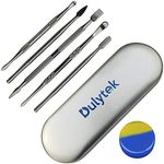 Dulytek 6-Piece Wax Carving & Collecting Tool Set with Silicone Jar and Metal Carrying Case