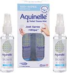 Aquinelle Toilet Tissue Mist Gift Set, Eco-Friendly & Non-Clogging Alternative to Flushable Wipes Simply Spray On Any Folded Toilet Paper (2 pack Ocean Breeze 3.25 oz)