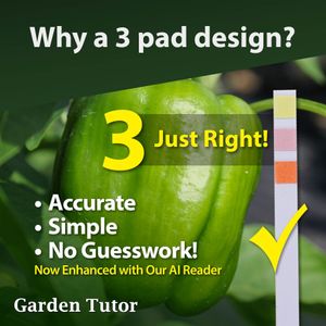 Garden Tutor Soil pH Test Kit – 100 Strips, 3.5-9 pH Range