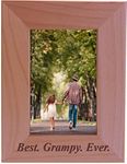 CustomGiftsNow Best Grampy Ever - Engraved Wood Picture Frame (4x6 Vertical)