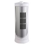 Igenix DF0020WH Mini Tower Fan, 12 Inch, 2 Speed, Oscillating, Quiet Operation, Easy Hold Carry Handle, Ideal for Desks or Bedside Tables, Home or Office Use, White