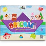 GiniMini Origami DIY Craft Kit for Kids 4+ | 20-Sheet Fold, Find & Colour Set with Riddle Scrapbook & Crayons | Creativity & Motor Skills Builder | Ideal Diwali Gift for Children