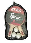 Stag Iconic Professional Table Tennis (T.T) Set - Table Tennis Rackets and T.T Balls Included| All-in-One Ping Pong Paddle Playset - Table Game Accessories