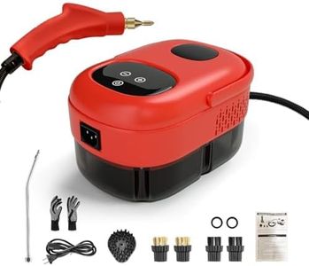 Steam Cleaner, 2500W Handheld Steam Cleaner, High Pressure Steamer for Cleaning, Portable Steam Cleaner for Home Use, High-Temperature Steam Cleaning Machine for Upholstery, Kitchen, Grout, Tile - Red