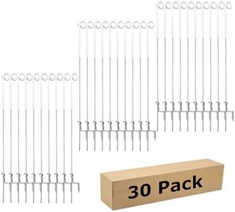Fence Shock 41 Inches Systems Pig Tail Step-in Fence Post,Stainless Steel for Fence - Pack of 30 White