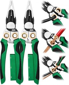 Upgrade 8 in 1 Wire Stripper with Voltage Tester,2026 NEW Multifunctional Heavy Duty Wire Stripping Pliers,Professional Wire Stripper Electrical Pliers for Cutting Pulling Scraping and Pressing (2)