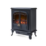 Warmlite WL46019 Wingham Log Effect Stove Fire with Realistic LED Flame Effect, Adjustable Thermostat, 2000W, Black