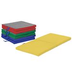 Factory Direct Partners SoftScape 2-Fold Children's Rest Nap Mat for Home, Daycares, Classrooms; 2 inch Thick Foam with Built-in Handles and Name Tag Holder (4-Piece) - Assorted, 13849-AS