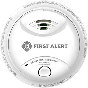 First Alert 0827B Ionization Smoke Alarm with 10-Year Sealed Tamper-Proof Battery , White , Pack of 1