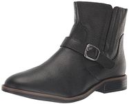 Clarks Collection Women's Camzin Loop Ankle Boot, Black Leather, 8 Medium US