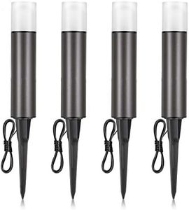 Gardenients Outdoor Low Voltage LED Garden Landscape Lights Pathway Yard Driveway Aluminum Construction Waterproof 12V 3W 3000K Warm-Yellow Light4-Pack, Yellow (4 Packs)