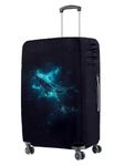 Cortina Luggage Cover Trolley Travel Covers Washable Dust Proof Anti-Scratch Suitcase Protector, Large-Black-Blue
