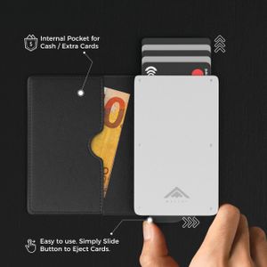 Stealth RFID Card Holder – Slim Silver Wallet for Credit Cards