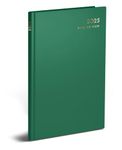 2025 A4 Week to View Diary - Appointment Times Full Year Hardback UK Planner - for Home Office School & Work (Forest Green)