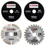 Saxton 85mm TCT Tile HSS Circular Saw Blades Worx Worxsaw Bosch Makita Ryobi Pack B