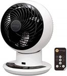 Iris Ohyama, Silent, Oscillating and Ultra-Powerful Fan with DC Jet Motor and Remote Control - Woozoo - PCF-SDC15T, White, 25 W, 43 m sq