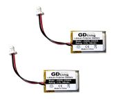 2 Pack of ‘GD Living’ Replacement Battery for Plantronics Wireless Headset CS540, CS540A, C054, 86180-01, 84479-01