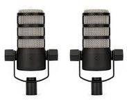 RODE PodMic Broadcast-Grade Dynamic Microphone for Podcast Application, 2-Pack