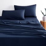 Wake In Cloud - Navy Blue Sheet Set