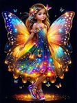 Butterfly Fairy Diamond Painting Kits for Adults,DIY 5D Elf Diamond Art Kits for Beginners,Round Full Drill Fantasy Peinture Diamant Art Kit,Adult Craft Kits for Gift Wall Decor Gem Arts 12x16 inch