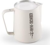 MHW-3BOMBER Milk Frothing Pitcher, 20oz/600ml Milk Frother Cup for Barista, SUS304 Stainless Steel Espresso Steaming Pitchers for Latte Art/Cappuccino/Coffee/Milk, P3013W