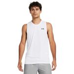 Under Armour Mens UA Tech Tank Top, Lightweight Sports Top for Men, Men's Sleeveless Running Top White