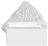 FUCDTEFC #10 Envelopes Letter Size Self Seal, White Security Envelopes Peel and Seal for Business Mailing, large Legal Size Plain Envelopes 4-1/8 x 9-1/2 Inches (30 Count)