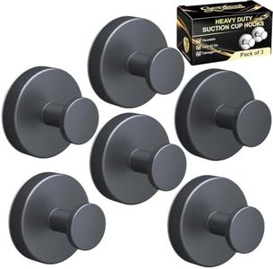 Genfest 15 Lbs Suction Cup Hooks, Towel Holder for Shower & Bathroom