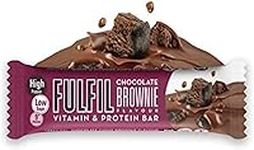 Fulfil Vitamin and Protein Bar (15 x 55 g Bars), Chocolate Brownie Flavour, 20 g High Protein, 9 Vitamins, Low Sugar