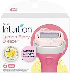 Schick Intuition Refill, Lemon Berry Breeze Razors for Women | Intuition Razor Blades Refill with Organic Lemon, 6 Count Razor Refills