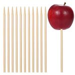 Thick Bamboo Stick, 100 PCS Natural Wood Thick Barbecue Stick for Cotton Candy, Lollipops, Baked Apples, Hot Dogs, Corn (5.0mm* 15cm)