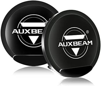 Auxbeam 9 inch Round Offroad Light Covers, Black Protective Covers with Logo Waterproof Dustproof Plastic PC Lens for 9" Off Road Driving Pods Light Bar, Pair