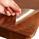 NAP2WELL Clear Table Cover Protector Rectangle 42 x 90 Inch, 2.0mm Transparent Plastic Table Protector Waterproof, Anti-Scratch Clear Desk Mat for Office Desktop Dresser Dining Table, FDA Compliant