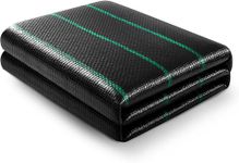 JKOPZ 1X100 Meter Weedmat Landscape Fabric, Heavy Duty Ground Cover with Lining, Landscape Fabric 110 GSM Weed Block Gardening Mat for Gardens, Agriculture, Outdoor Projects with Long Life (Black)