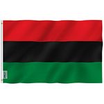 ANLEY Fly Breeze 3x5 Foot Afro American Flag - Vivid Color and UV Fade Resistant - Canvas Header and Double Stitched - Pan-African Flags Polyester with Brass Grommets 3 X 5 Ft