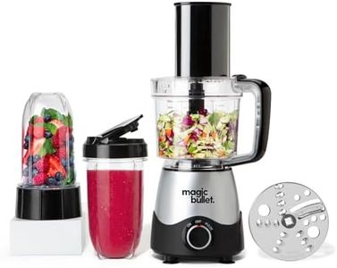 nutribullet magic bullet Kitchen Express - All-in-one Food Processor & Blender - 830ml Capacity - Precise Control - Blend, Chop, Mix & Slice - Ideal for Smoothies & Healthy Meal Preparation - 250W